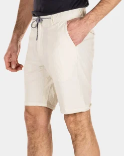 Korte chino van katoen - Cream