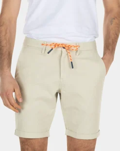 Korte chino van linnen met stretch - Light Kit