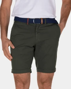 Korte stretch chino Whale Bay - Duck Green