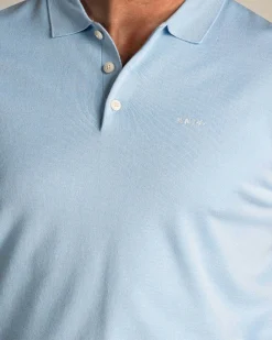 Lichtblauw klassiek poloshirt