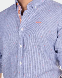 Lichtblauw overhemd met streep - Light Blue