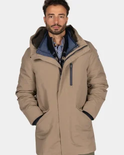Lichtbruine gewatteerde parka jas - Chestnut
