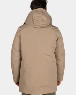 Lichtbruine gewatteerde parka jas - Chestnut