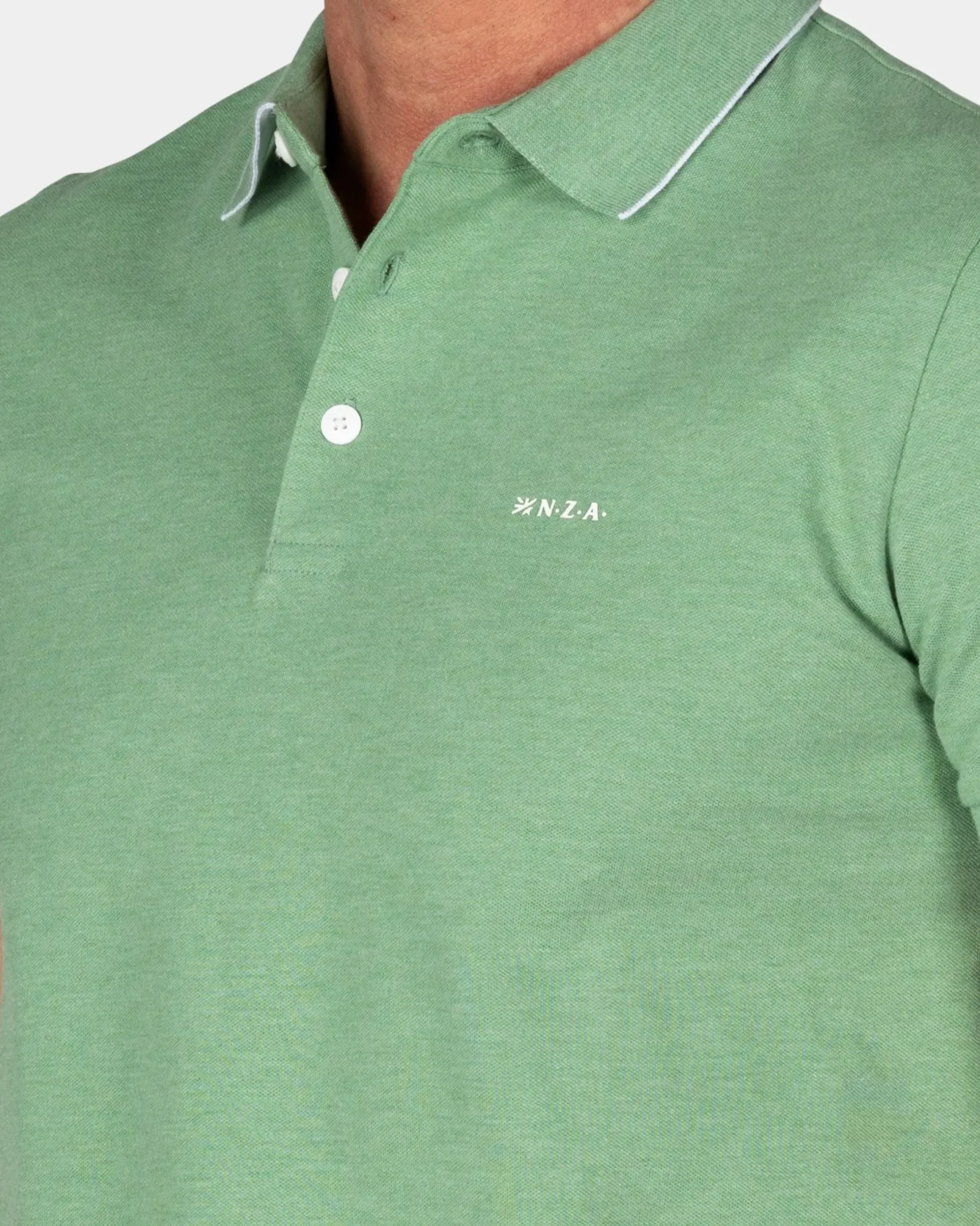 Lichtgroene katoenen polo