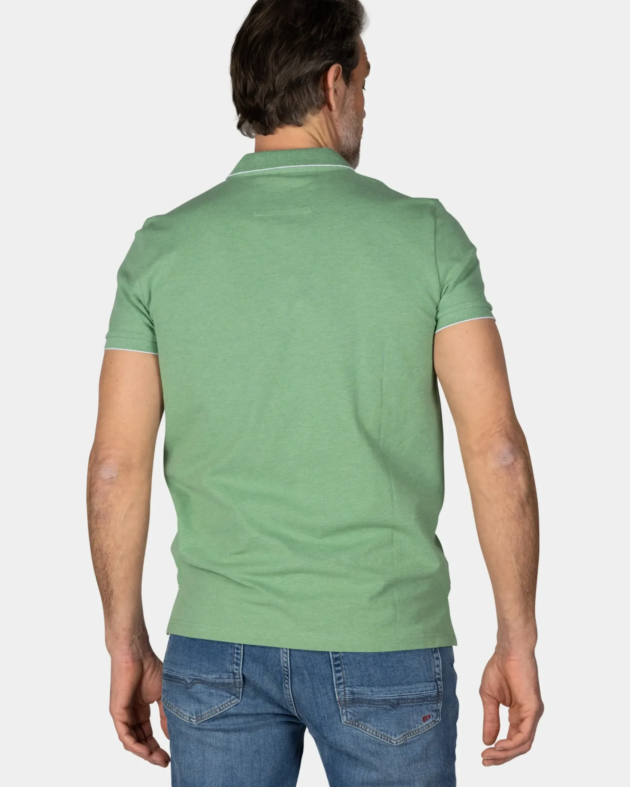 Lichtgroene katoenen polo