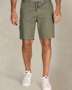 Lichtgroene linnen cargo shorts