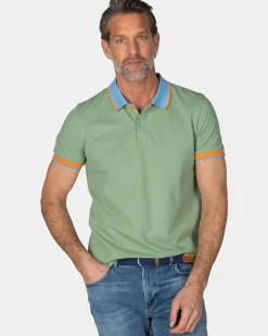 Lichtgroene sportieve polo