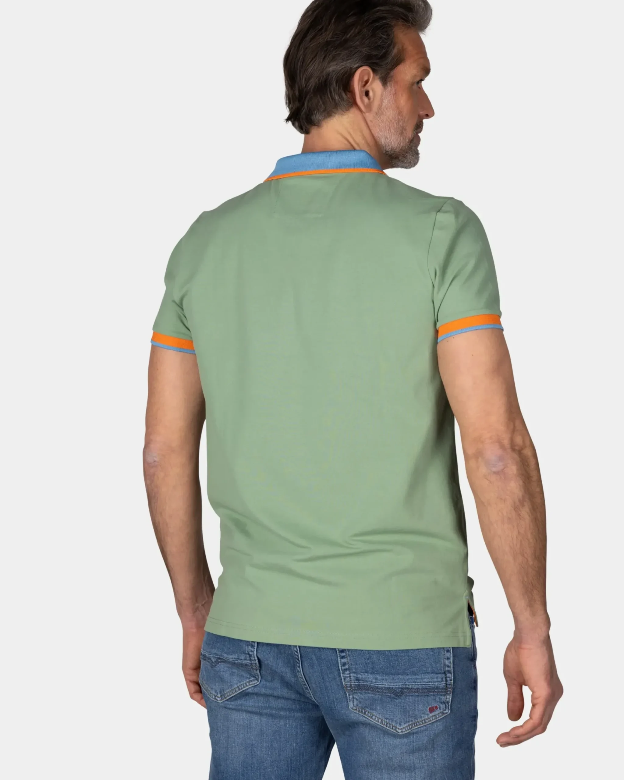 Lichtgroene sportieve polo