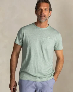 Lichtgroen linnen T-shirt