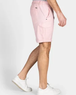 Lichtroze linnen chino short