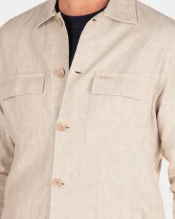 Linnen overshirt - Shimmering Sand