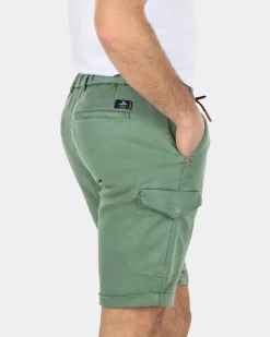 Lyocell katoenen cargo korte broek - Active Army