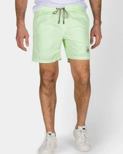 Mintgroene effen zwembroek met lycra binnenbroek