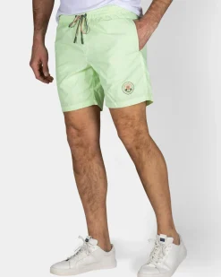 Mintgroene effen zwembroek met lycra binnenbroek