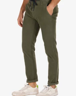 Napier Corduroy chino broek - Rock Green