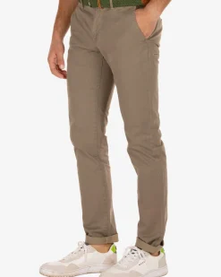 Napier Twill Stretch Print broek - Sand Stone