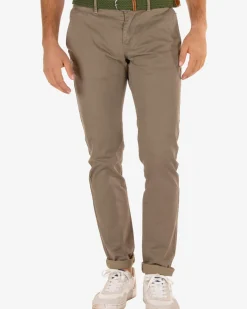 Napier Twill Stretch Print broek - Clay Brown