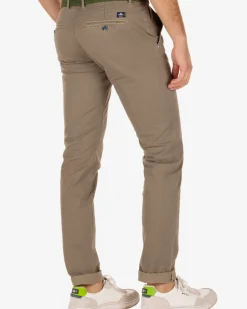 Napier Twill Stretch Print broek - Clay Brown