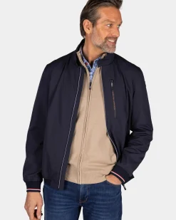 Navy bomberjack met stretch