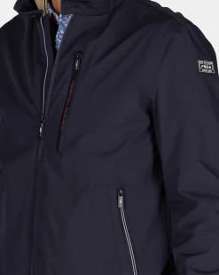 Navy bomberjack met stretch