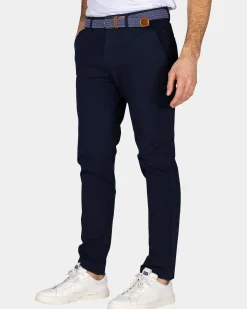 Navy chino met stretch