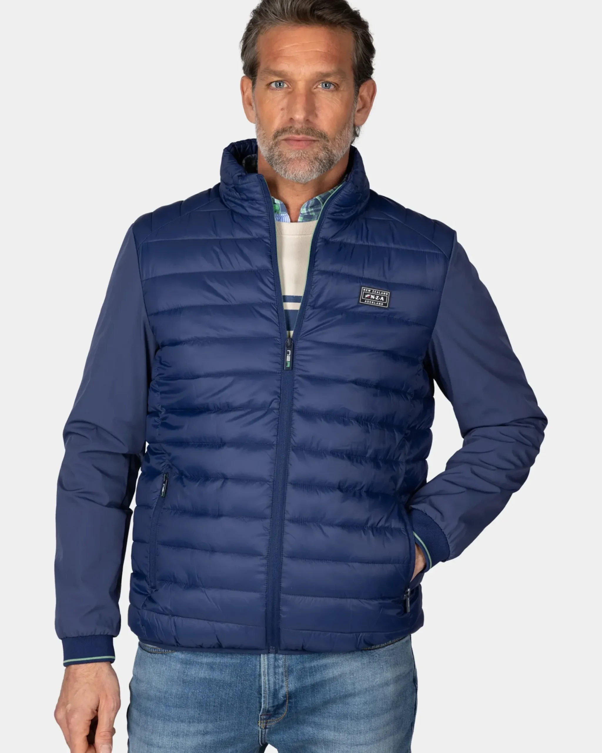 Navy gewatteerd jack