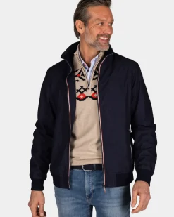 Navy katoenen bomberjas