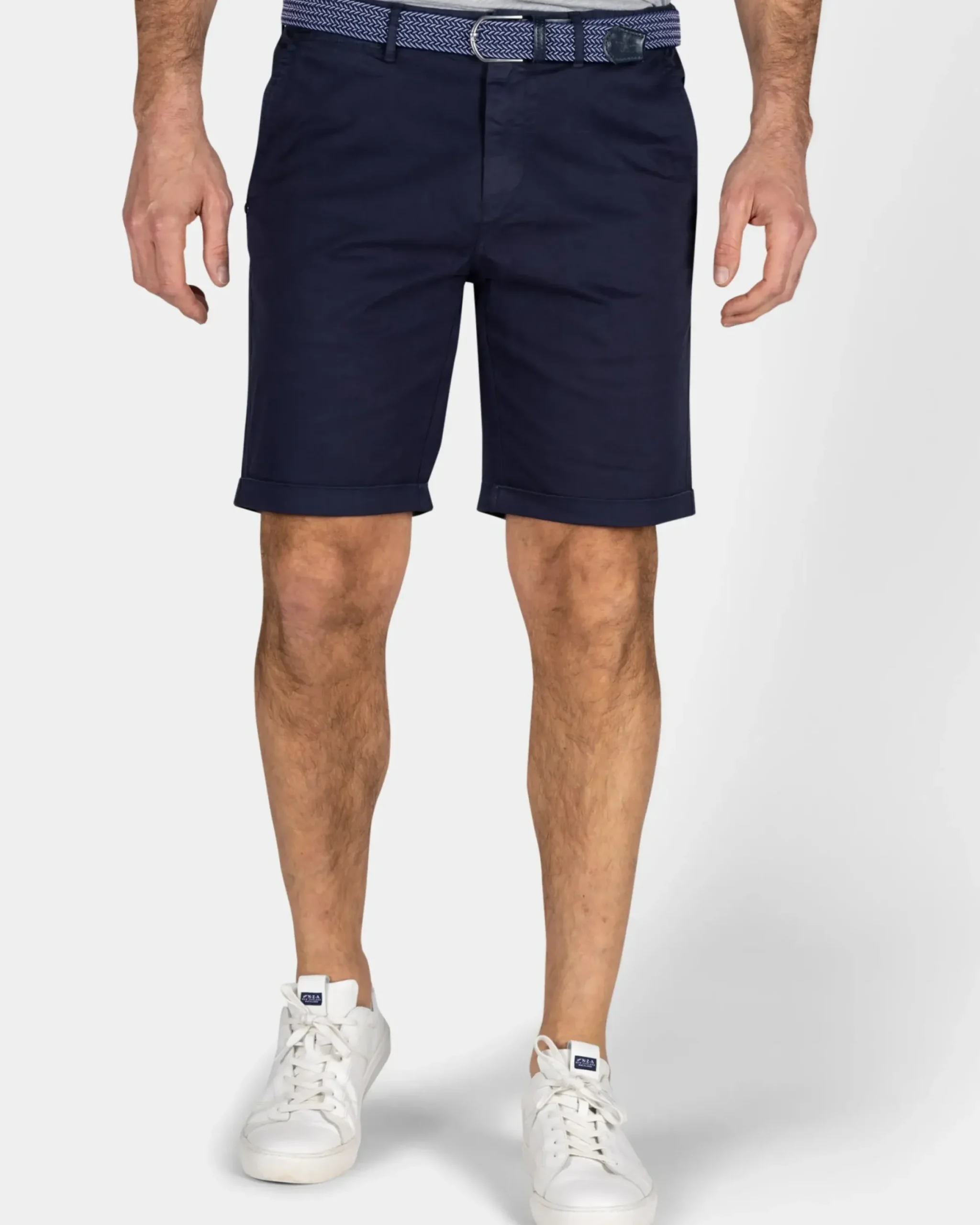 Navy katoenen chino short