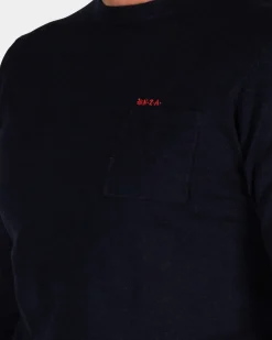 Navy katoenen longsleeve