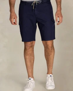 Navy linnen cargo shorts