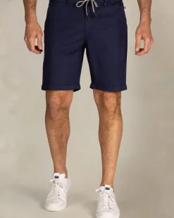 Navy linnen chino shorts