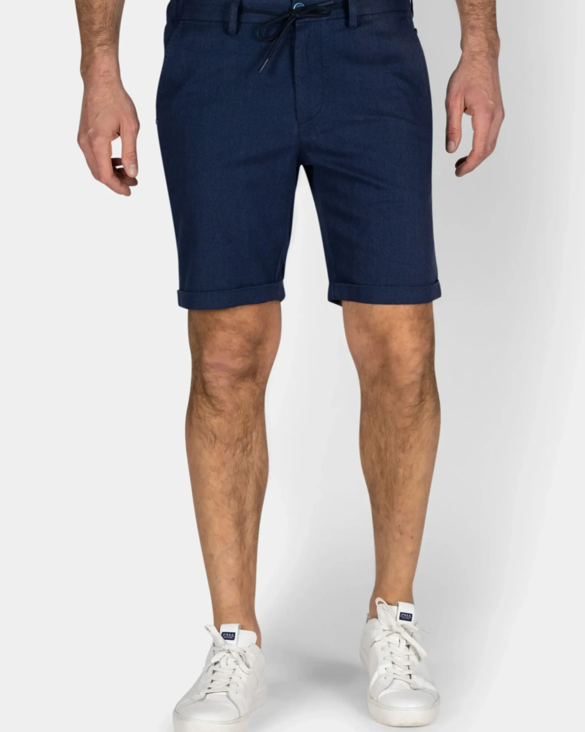 Navy stretch chino short