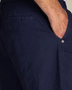 Navy stretch chino shorts