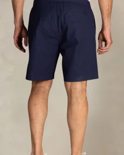 Navy stretch chino shorts