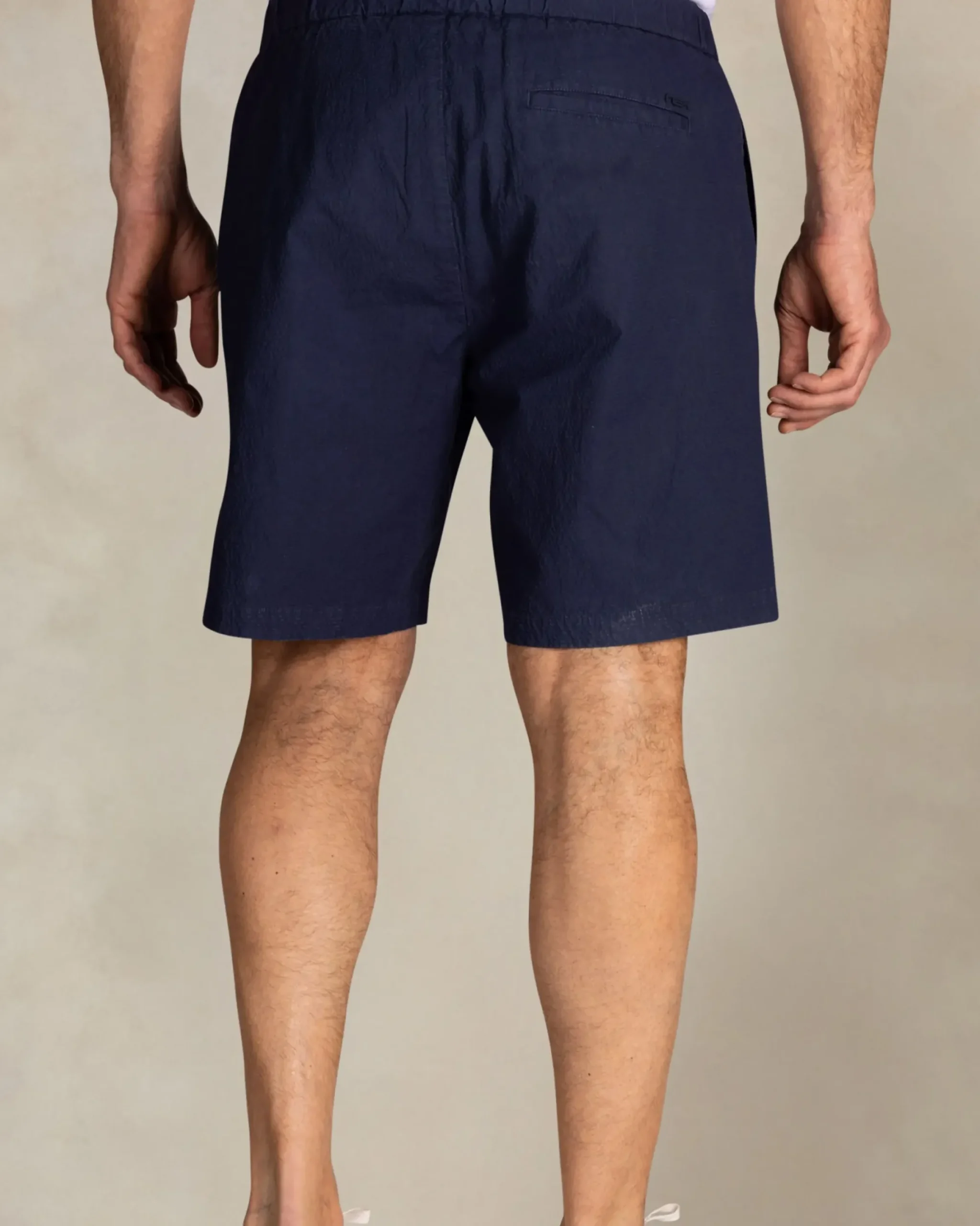 Navy stretch chino shorts