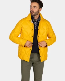 Okergele gewatteerde jas - Warm Ocre