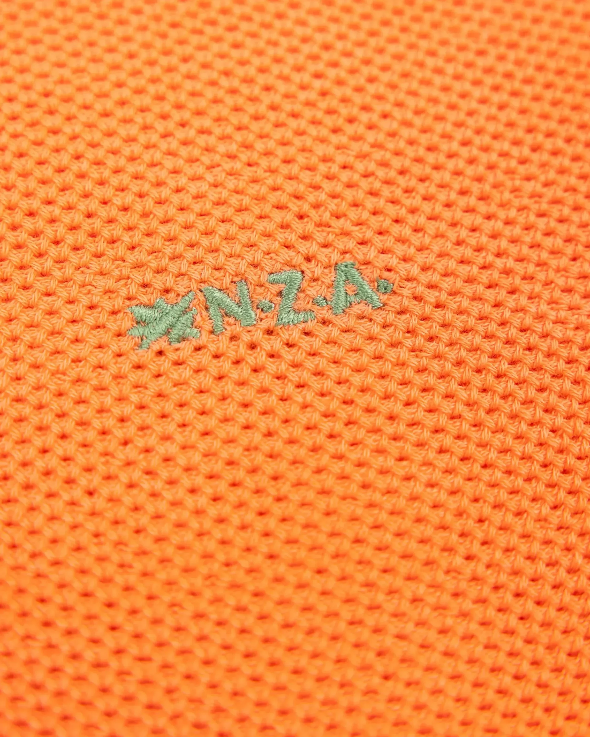 Oranje basis pullover met halve rits