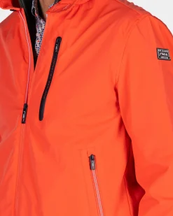 Oranje bomberjack met stretch