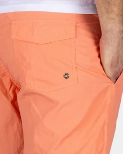 Oranje effen zwembroek met lycra binnenbroek