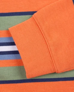 Oranje gestreepte hoodie