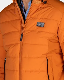 Oranje gewatteerde jas - Almond Orange
