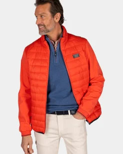 Oranje gewatteerd jack