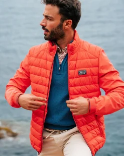 Oranje gewatteerd jack