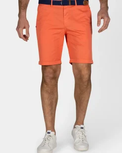 Oranje katoenen chino short