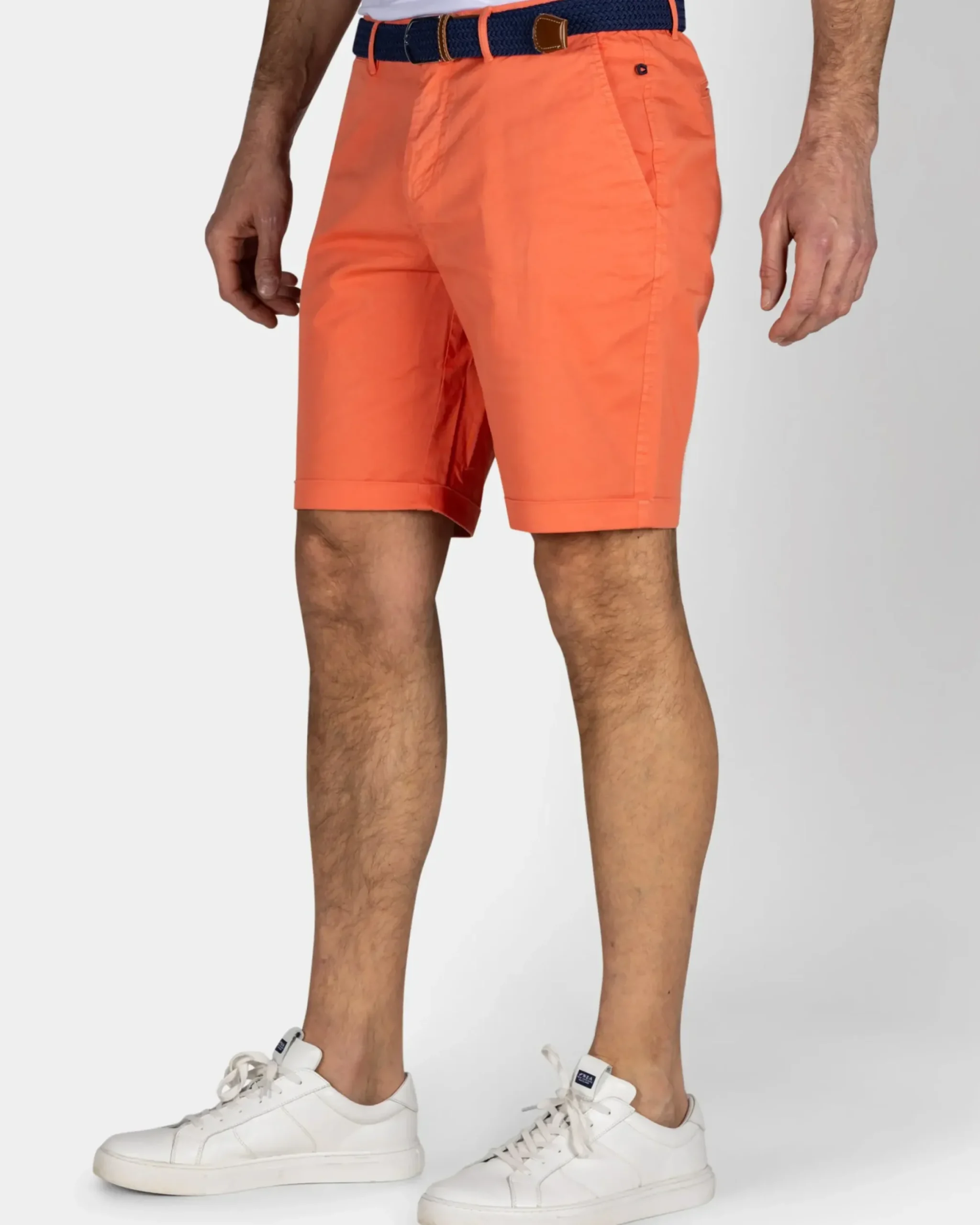 Oranje katoenen chino short