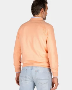 Oranje trui met halve rits
