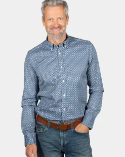 Overhemd met lange mouwen en print Rotootuaura - Storm Blue
