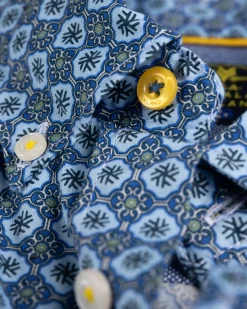 Overhemd met lange mouwen en print Rotootuaura - Ink Navy