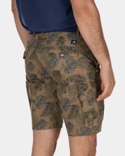 Palmerston korte broek met print - Tobacco Brown