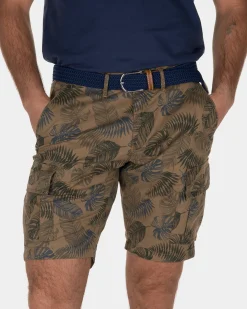 Palmerston korte broek met print - Tobacco Brown